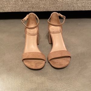 A New Day Michaela Faux Suede Heels Taupe Size 7 1/2